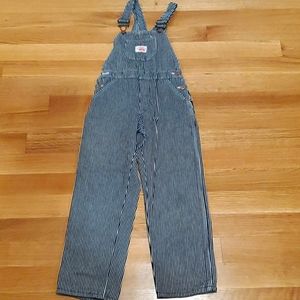 Kids Striped Round House overalls